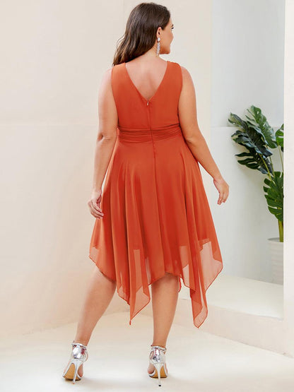 Aroa | Vestido Largo de Gasa con Bajo Asimétrico