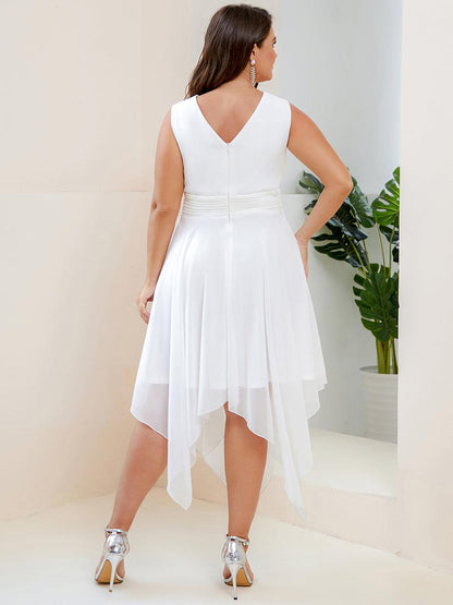 Aroa | Vestido Largo de Gasa con Bajo Asimétrico