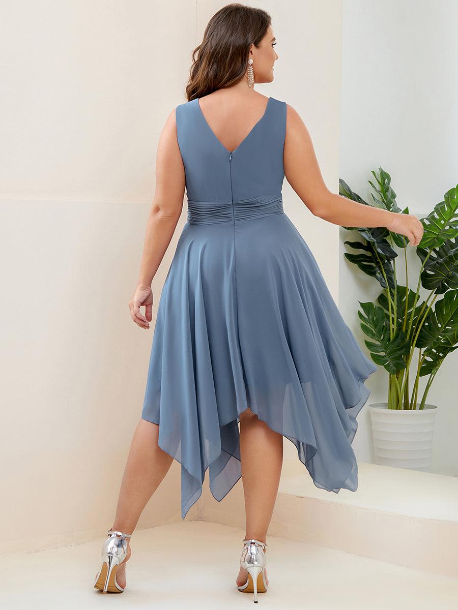 Aroa | Vestido Largo de Gasa con Bajo Asimétrico