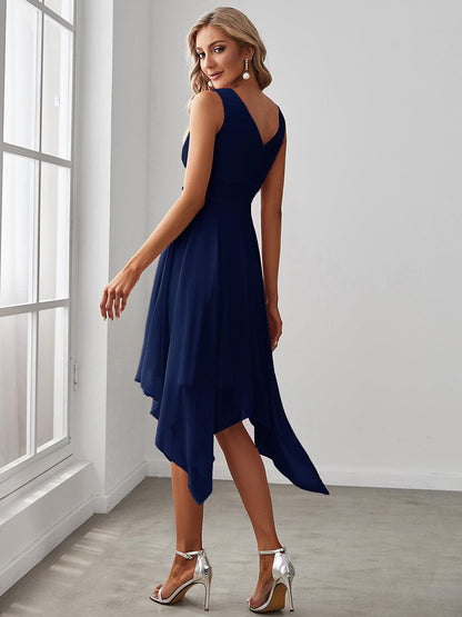 Aroa | Vestido Largo de Gasa con Bajo Asimétrico