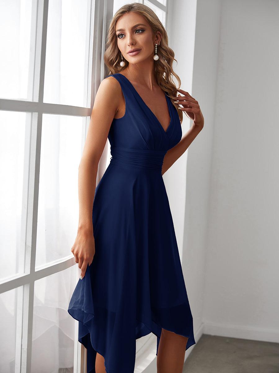 Aroa | Vestido Largo de Gasa con Bajo Asimétrico
