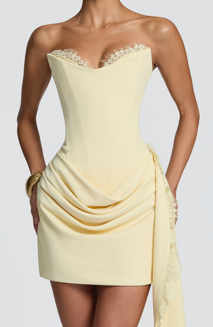 Avelina Mini Dress - Lemon