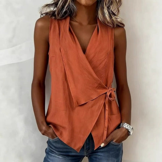 Sofía | Blusa Cruzada Sin Mangas