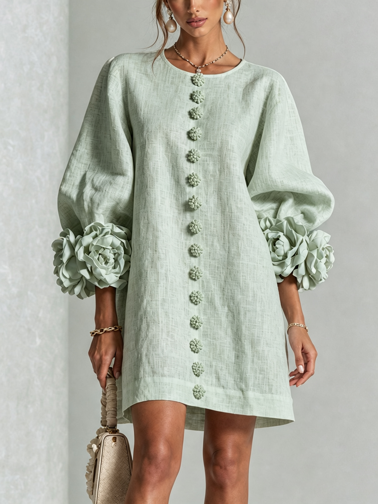 Perla | Vestido Mini con Puños