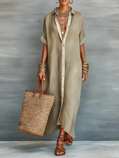 Nataly│Brisa Linen Shirt Dress