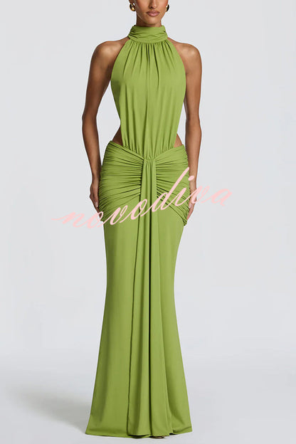 Elvira | Vestido Largo de Punto con Espalda Descubierta