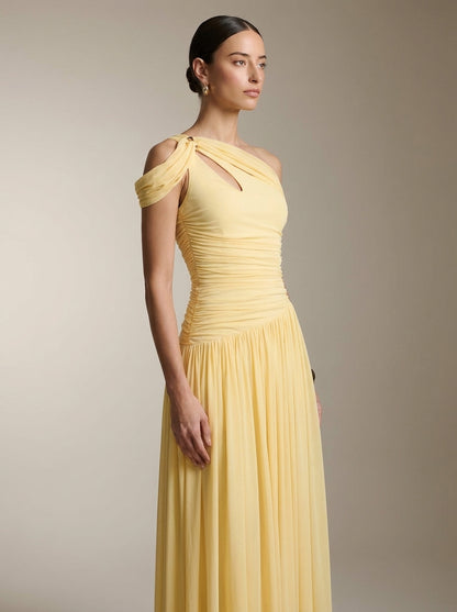 Serafina | Vestido Largo con Aplicaciones Florales