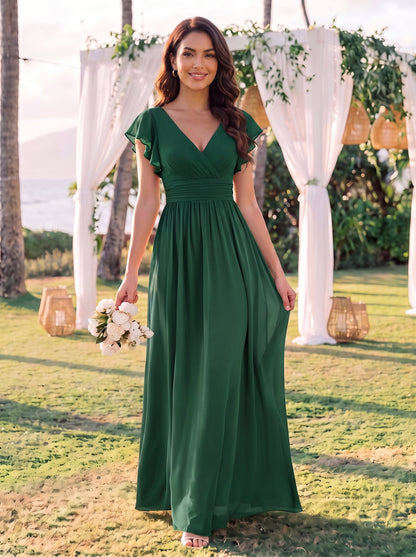 Casilda | Vestido Largo de Gasa con Espalda Abierta