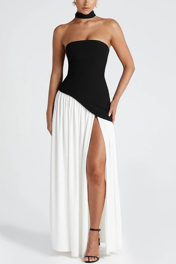 Ada | Vestido Largo Plisado con Hombros Descubiertos