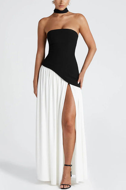 Ada | Vestido Largo Plisado con Hombros Descubiertos