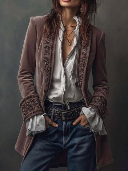 Beatrice | Long Embroidered Jacket