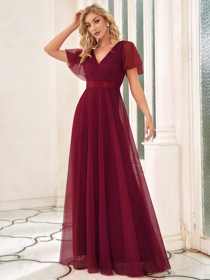 Fátima | Vestido Largo de Talle Imperio con Manga Mariposa