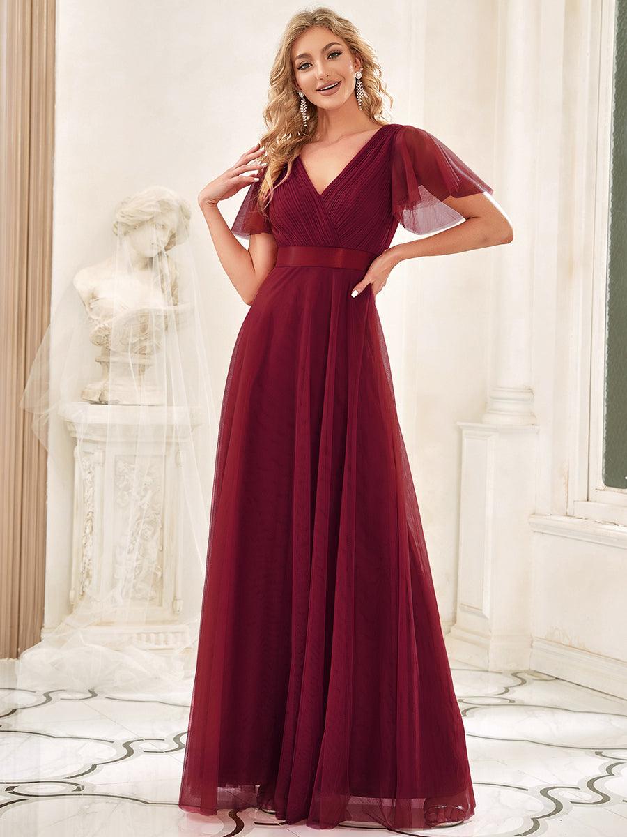 Fátima | Vestido Largo de Talle Imperio con Manga Mariposa