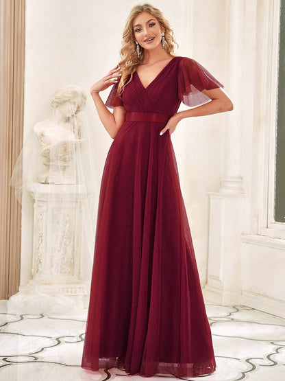 Fátima | Vestido Largo de Talle Imperio con Manga Mariposa