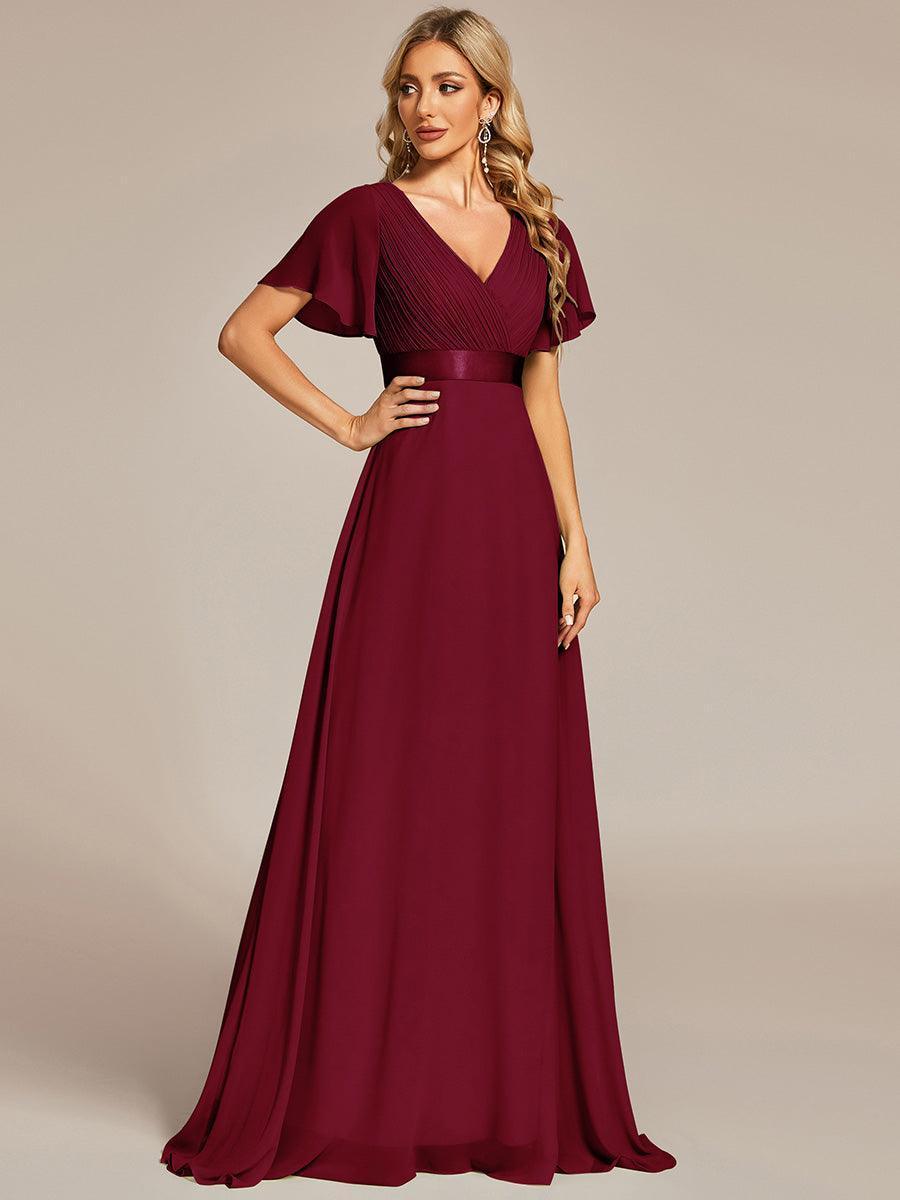 Mónica | Vestido Largo de Gasa con Talle Imperio