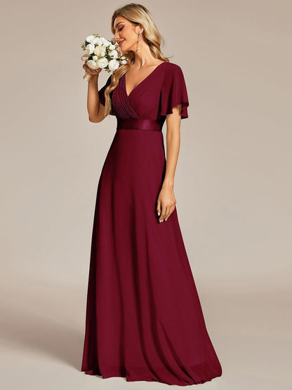 Mónica | Vestido Largo de Gasa con Talle Imperio