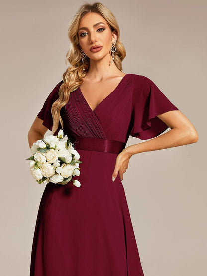 Mónica | Vestido Largo de Gasa con Talle Imperio