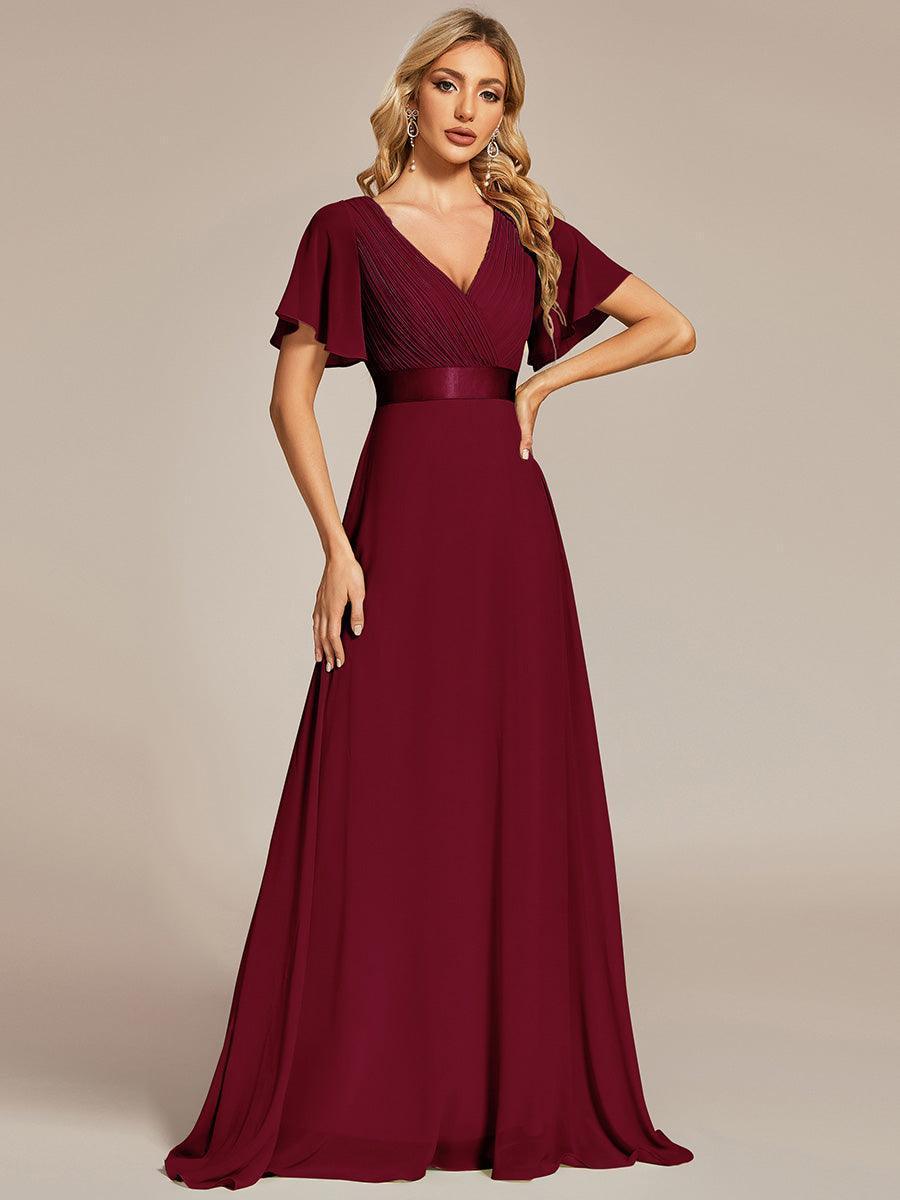 Mónica | Vestido Largo de Gasa con Talle Imperio