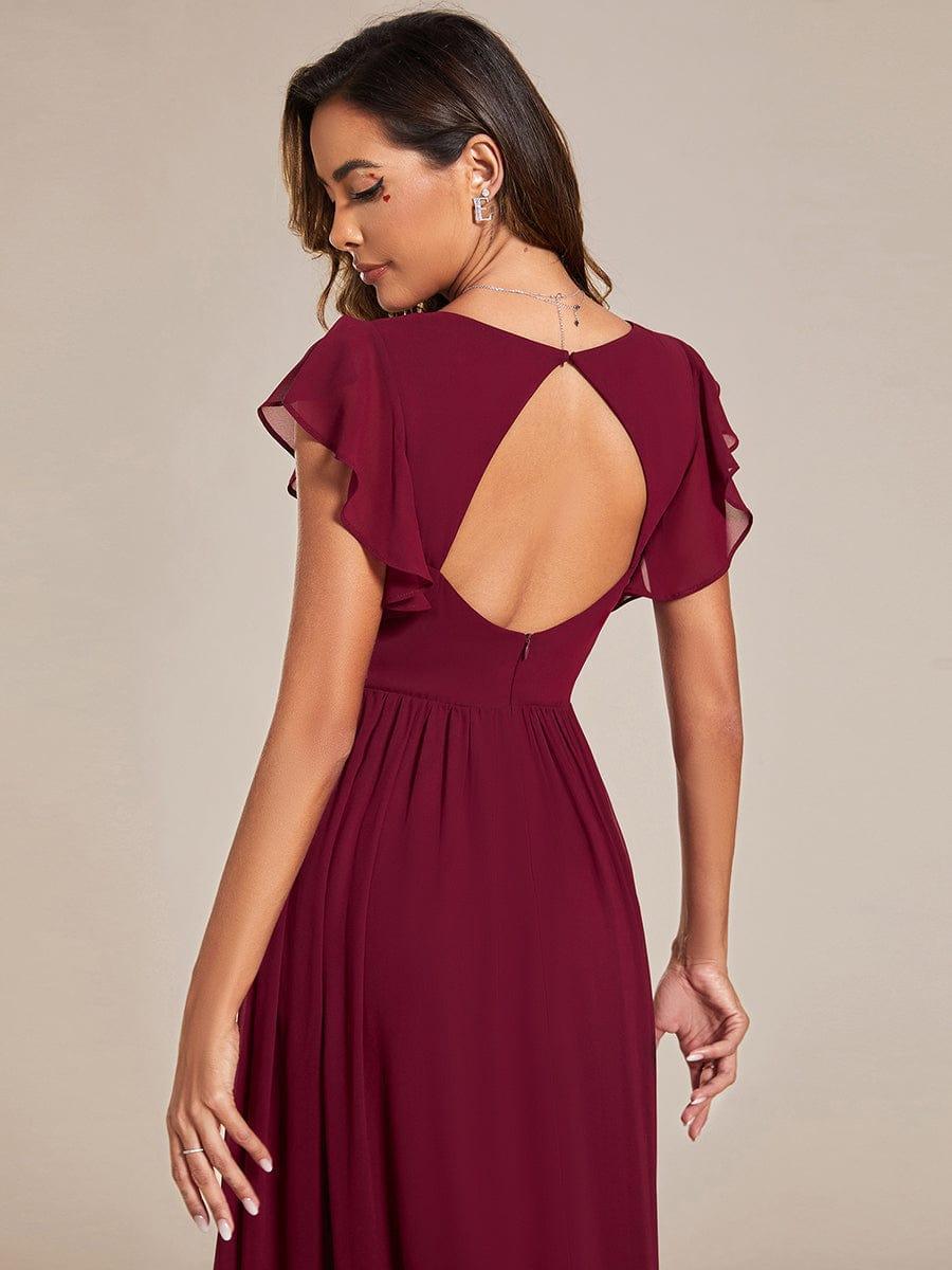 Casilda | Vestido Largo de Gasa con Espalda Abierta