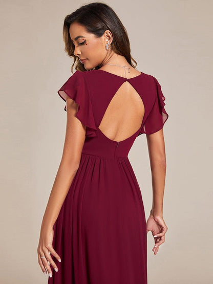 Casilda | Vestido Largo de Gasa con Espalda Abierta