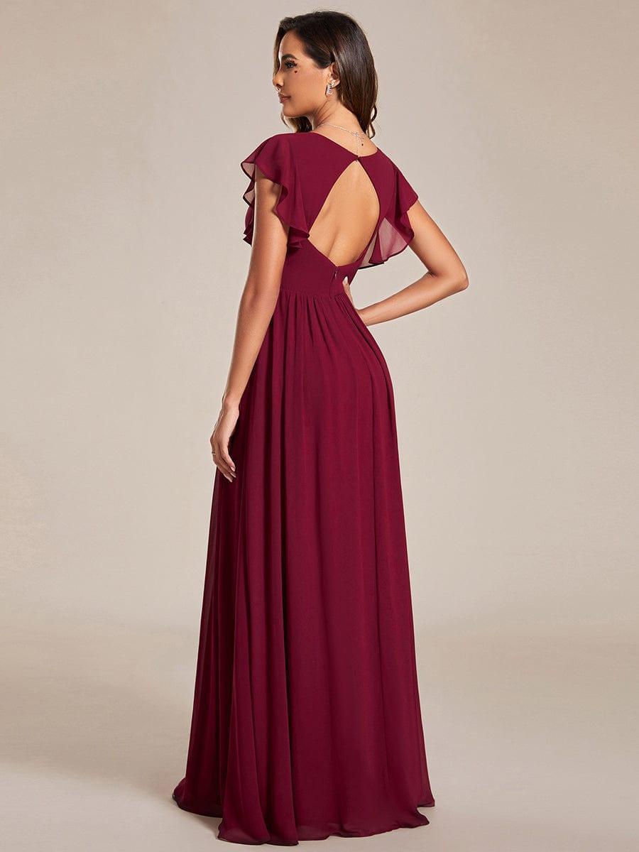 Casilda | Vestido Largo de Gasa con Espalda Abierta