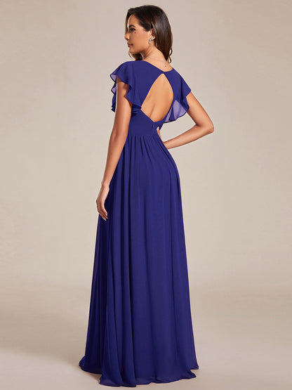 Casilda | Vestido Largo de Gasa con Espalda Abierta