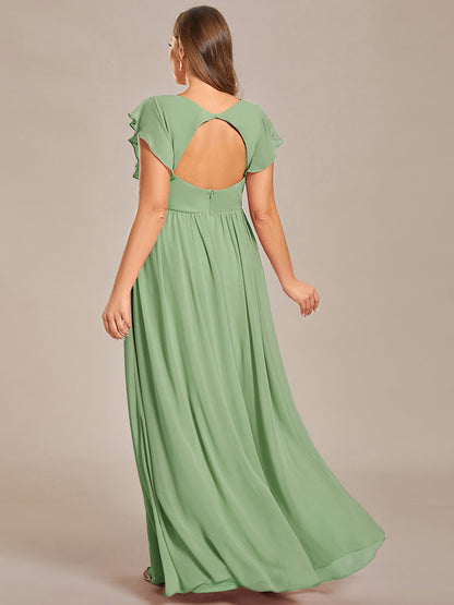 Casilda | Vestido Largo de Gasa con Espalda Abierta