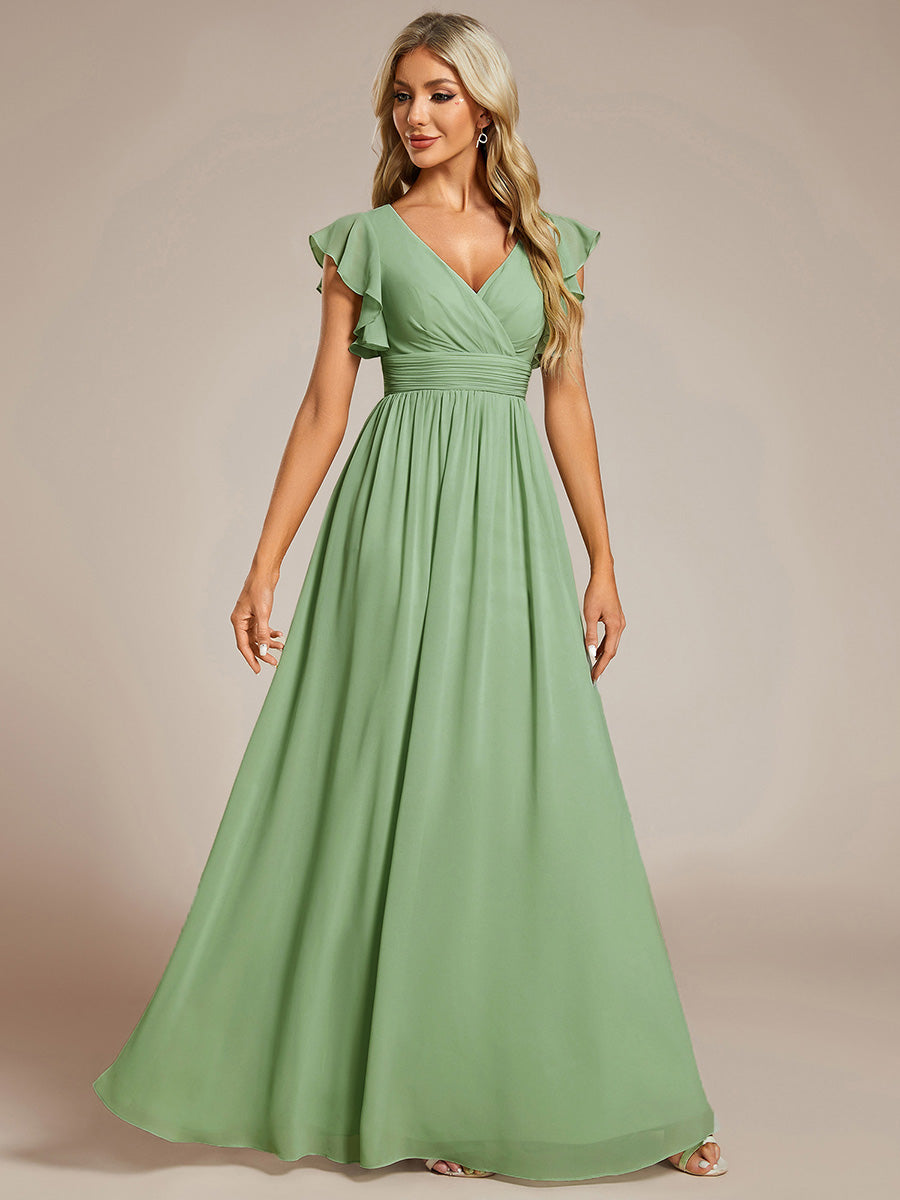 Casilda | Vestido Largo de Gasa con Espalda Abierta