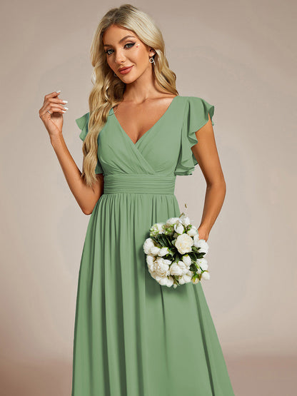 Casilda | Vestido Largo de Gasa con Espalda Abierta