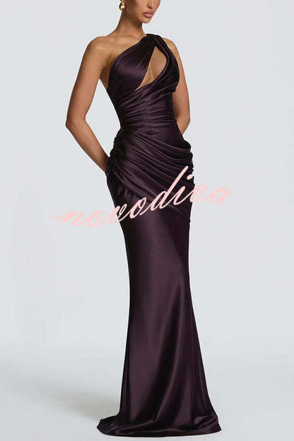 Alicia | Vestido Largo de Un Hombro con Abertura