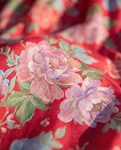 Chloe | Vestido Maxi Floral de Corte Imperio