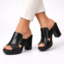 Gala | Cross-Strap Block Heel Sandals
