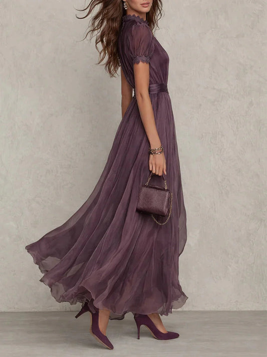Sofia | Solène Flowy Lace Detail Dress