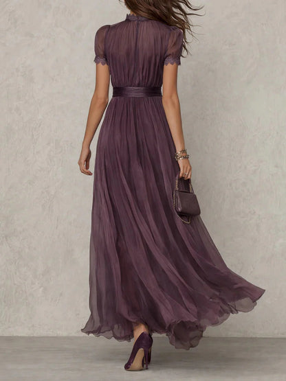 Sofía | Vestido Solène de Tejido Fluido con Detalles de Encaje
