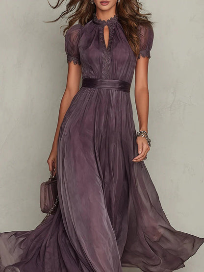 Sofía | Vestido Solène de Tejido Fluido con Detalles de Encaje