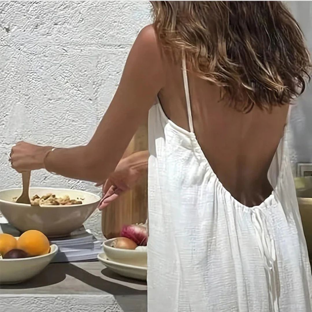 Zahara | Vestido con Espalda Abierta Ajustable