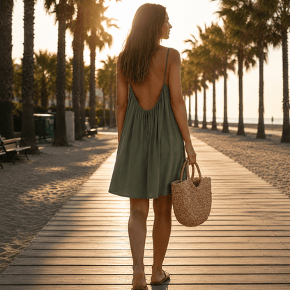 Zahara | Vestido con Espalda Abierta Ajustable
