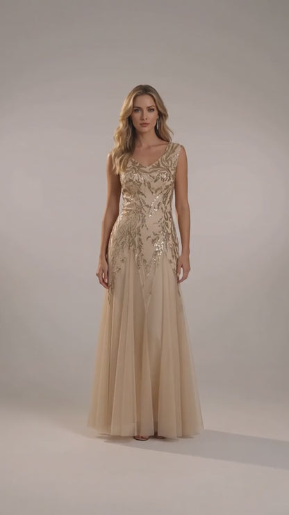 Salomé | Vestido Largo de Tul Bordado