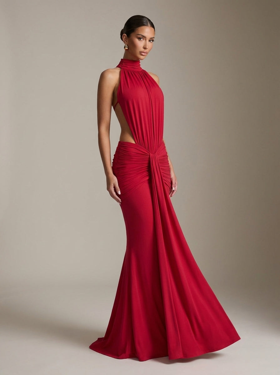 Olalla | Vestido Largo Sirena con Espalda Descubierta